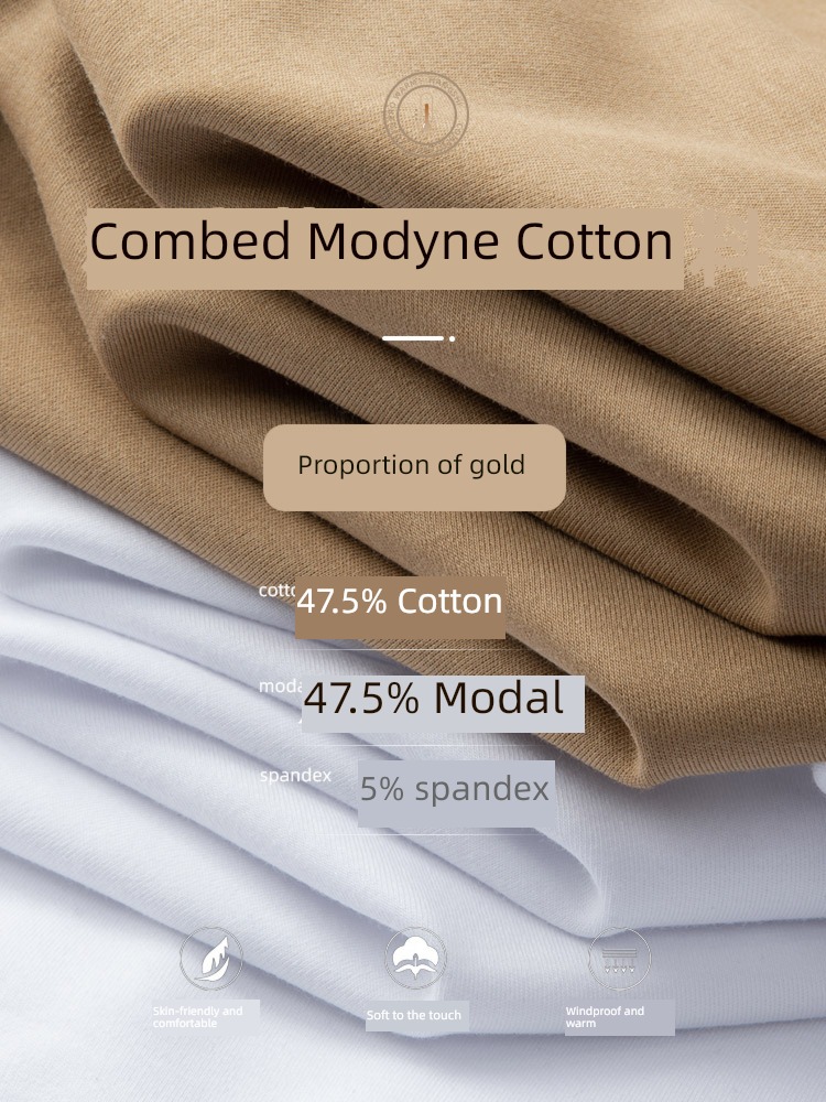 modal  Super soft Long sleeve two-sided Mercerized cotton T-shirt