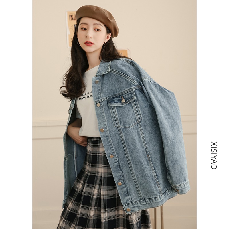 2022ins spring and autumn BF wind schoolgirl Jeans