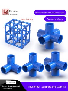Pvc Three-Way, Four-Way, Five-Way, Six-Way Plastic Fittings, Right-Angle Brackets, Water Pipe Connectors, Blue Pipe Fitt