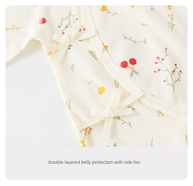 Jq Jingqi Baby Romper Autumn Pure Cotton Newborn Clothes Butterfly Jumpsuit Home Monk-Style Outfit — 11