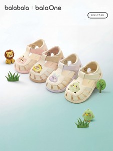 Balabala Kidsren's Shoes Kidsren's Toddler Shoes Girls' Sandals 2026 Summer New Breathable Baby Soft-Soled Embroidered P