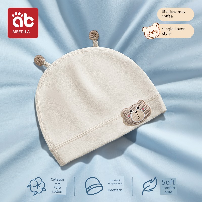 Newborn Baby Hat Autumn and Winter Class a 0 to 3 Months Infant Hat for Newborn Boys and Girls Small Age Group Outdoor Hat — 6