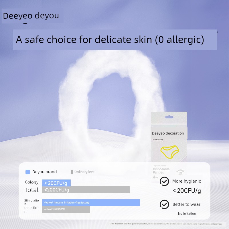 Deyou Disposable Underwear Women's Business Trip Sterilization Disposable Daily Disposable Pants Female Aunt Period — 4