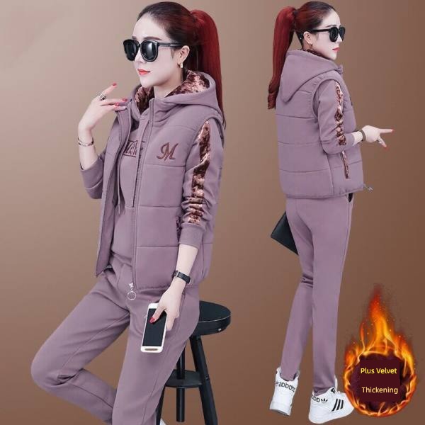 leisure clothes Plush winter Hooded Sweater Athletic Wear