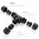 Nylon plastic corrugated pipe tee waterproof joint hose accessories Y-type wire pipe variable diameter clan head T-type lock