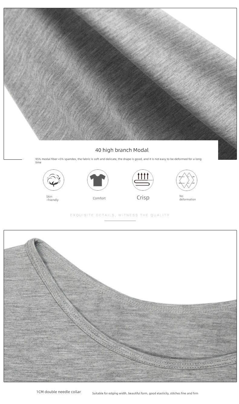 modal  Self-cultivation Long sleeve spring and autumn Thin money Undershirt