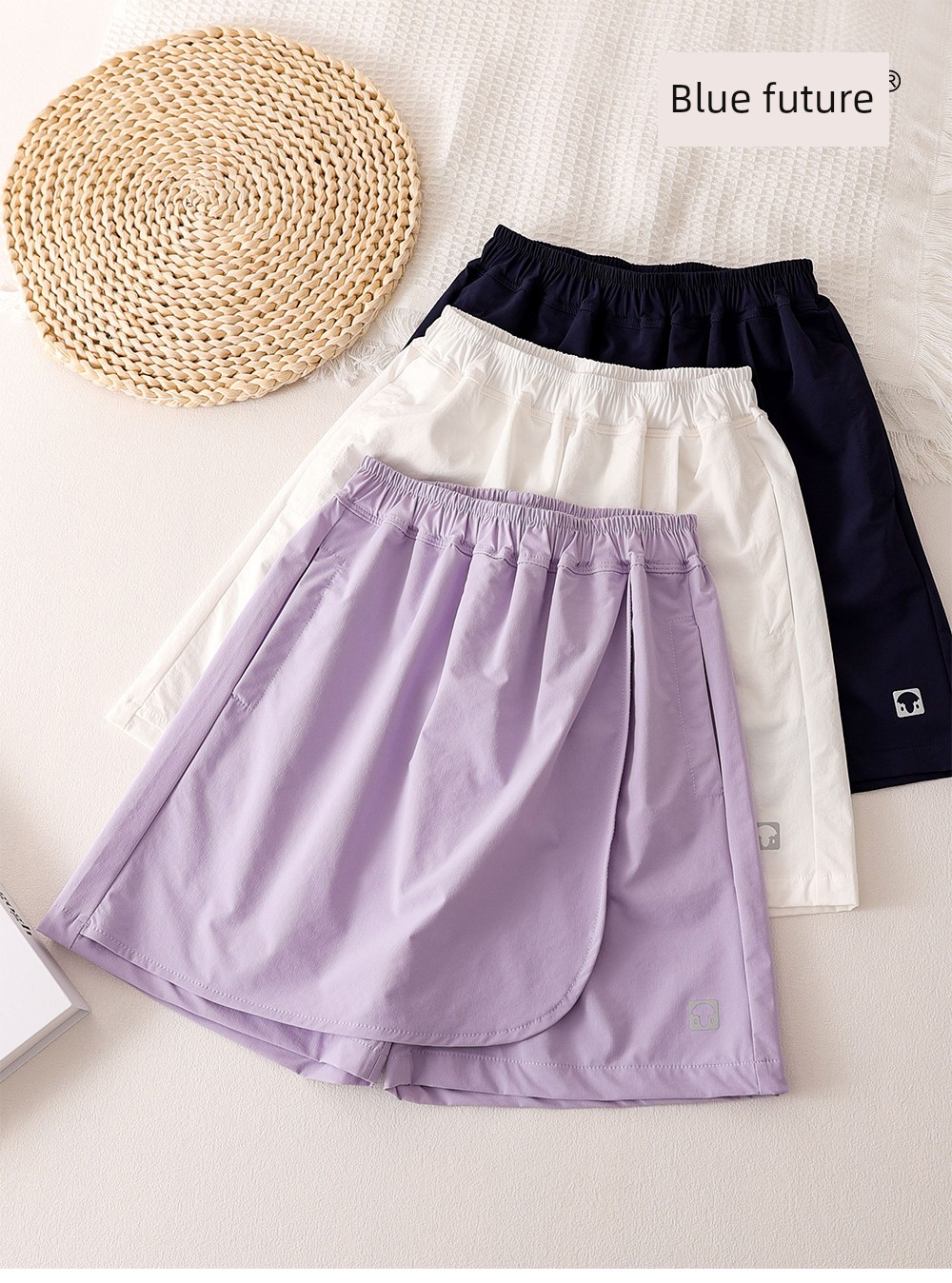 Girls' Shorts Summer 2026 New Style Children's Sports Skirt Pants for Older Girls Stylish Quick-Dry Five-Point Wide-Leg Hot Pants Thin — 4