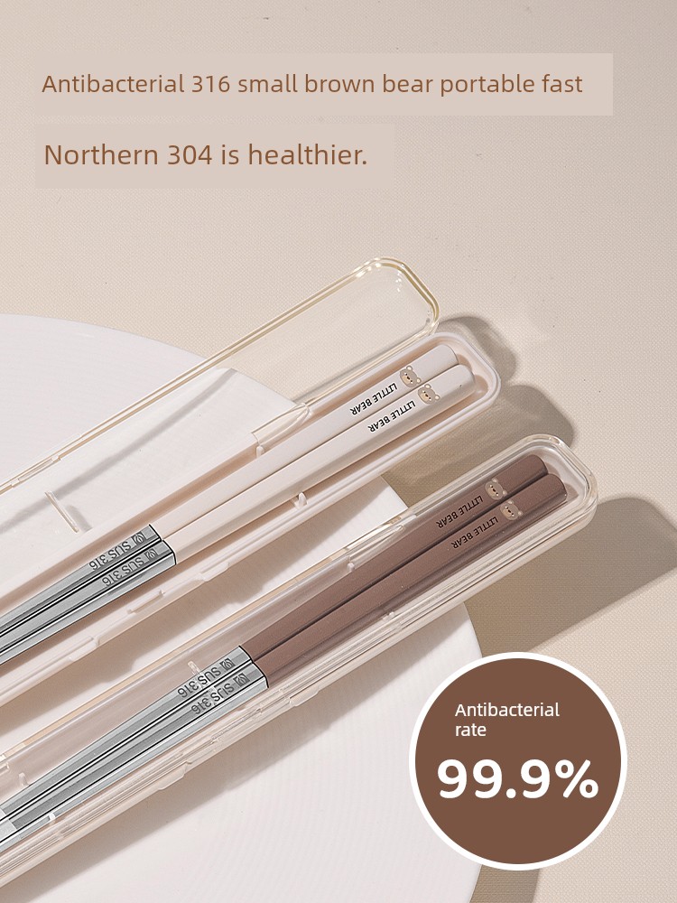 316L Portable Tableware for Outdoor Travel Chopsticks for One Person