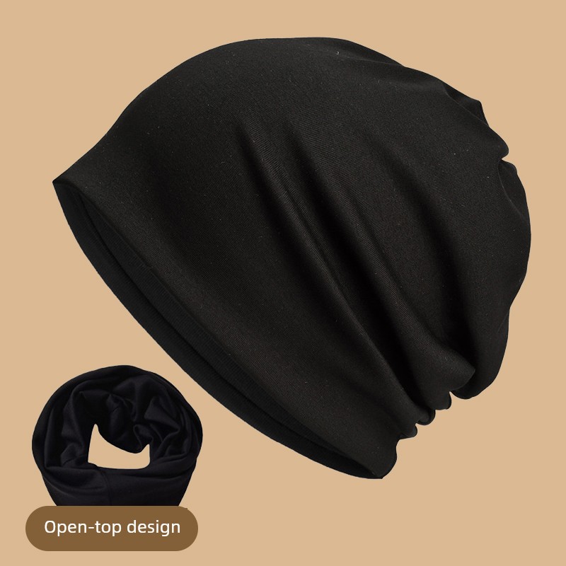 Double-Layer Cotton Postpartum Hat for Autumn and Winter, Solid Color, Suitable for Sleeping, Windproof and Warm, Large Head Circumference, Maternity Hat — 3