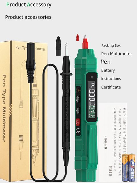 Baolian Smart Pen Multimeter Multifunctional Electric Pen Test Pen High-precision Capacitor Meter Electrician Digital Display Testing Universal Meter