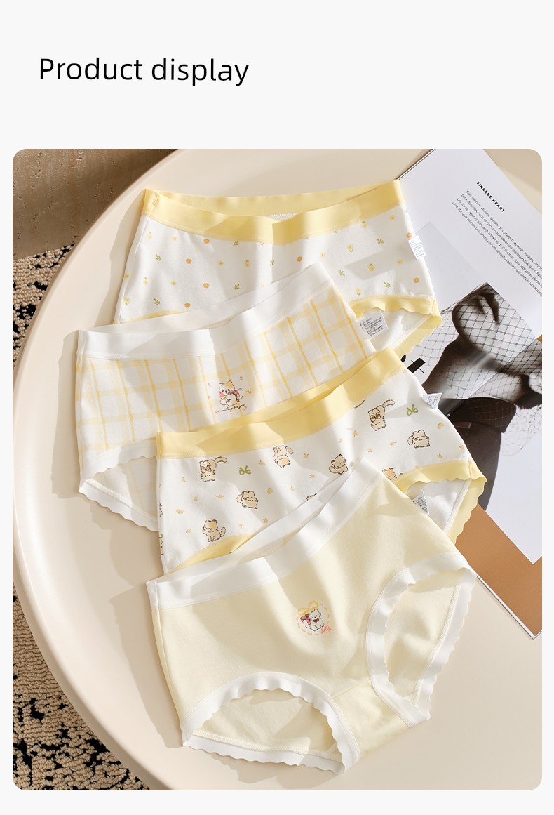 Girls' Cotton Underwear for Middle School Students, Older Children, and Elementary School Students during Their Development Period, Children's Triangle — 13