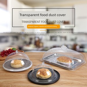 Dust Cover Rectangular Plastic Cake Tray Food Cover