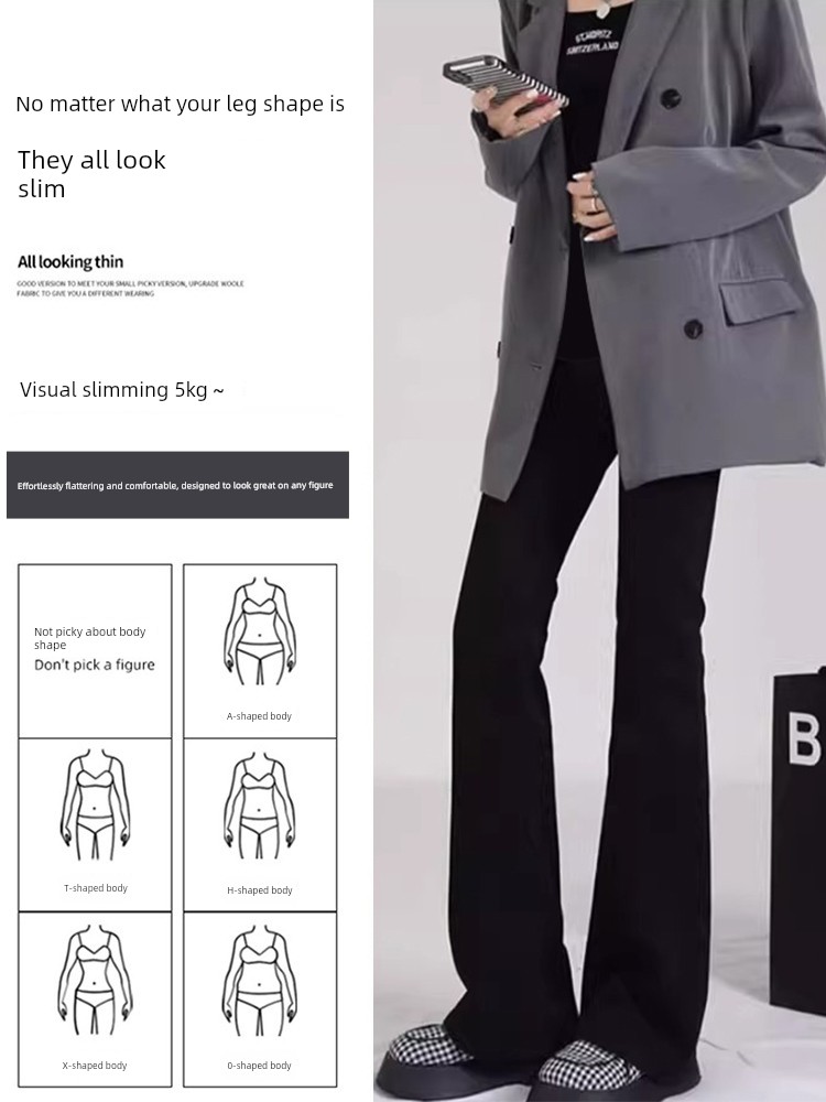 Maternity Pants for Spring and Autumn, Flared Pants for Outdoor Wear, 2026 New Style, Petite Size, Non-Tightening on the Belly, Belly Support, — 2