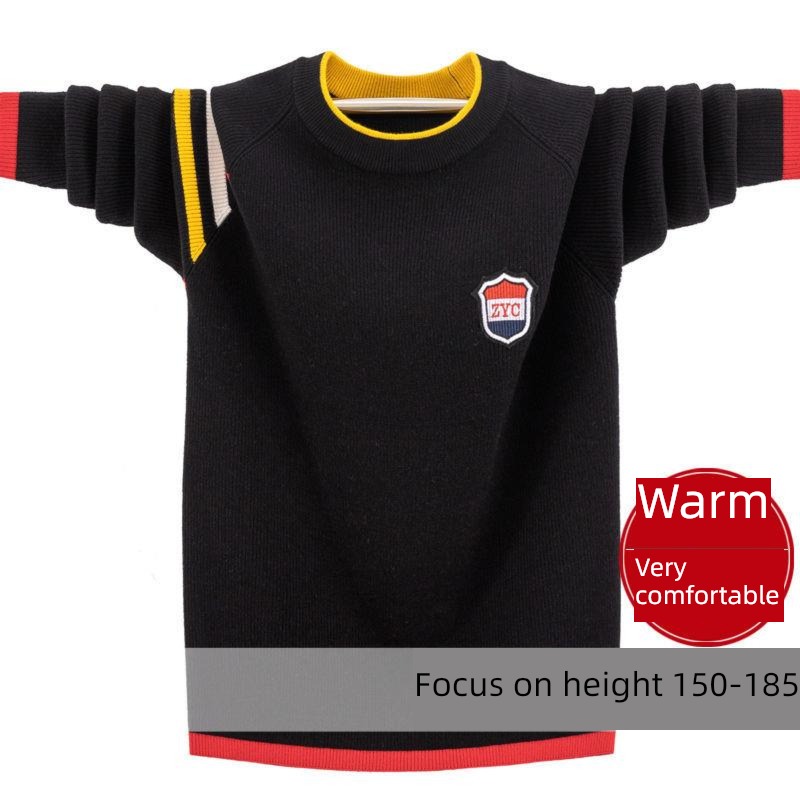 trend Korean version Round neck senior high school student male children cardigan