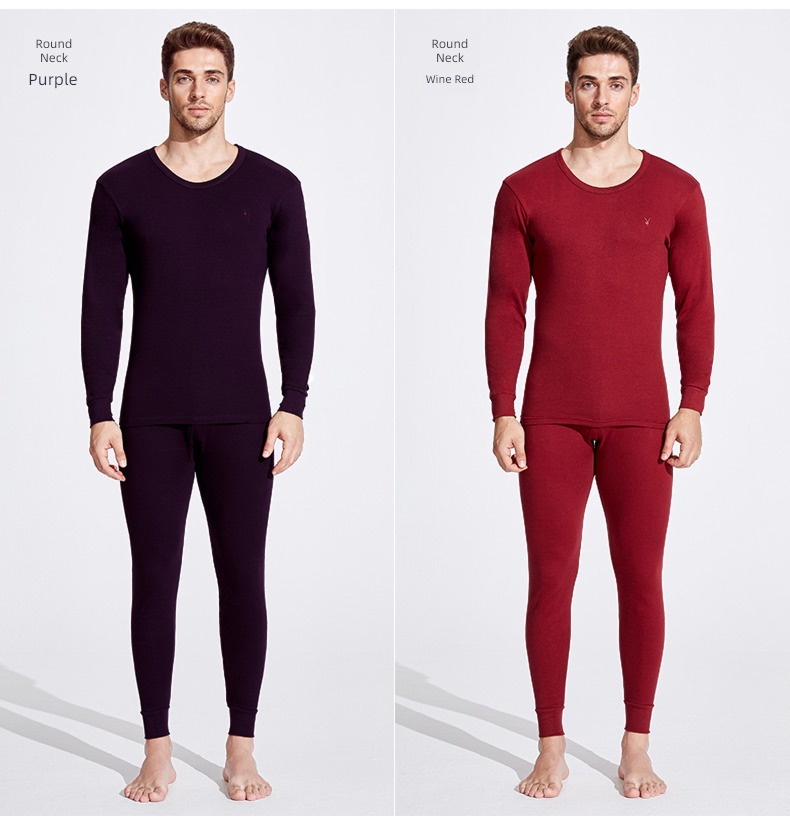 dandy man keep warm Underwear set male Cotton teenagers Autumn clothes and pants pure cotton Thread clothes and trousers winter