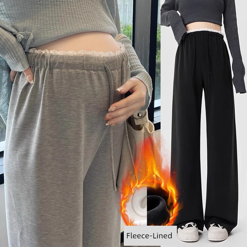 Maternity Pants for Spring and Autumn, Stylish Straight-Leg Design, Suitable for Wearing Outside, 2026 New Model, Non-Tight on the Belly during Pregnancy, — 6