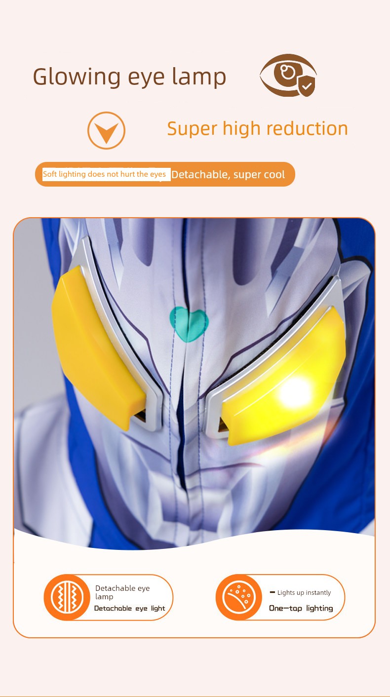 Authentic Ultraman Clothing Zero Children's Outfit Boys' Spring and Autumn Jacket Glowing Windbreaker Children's Clothing Set — 6