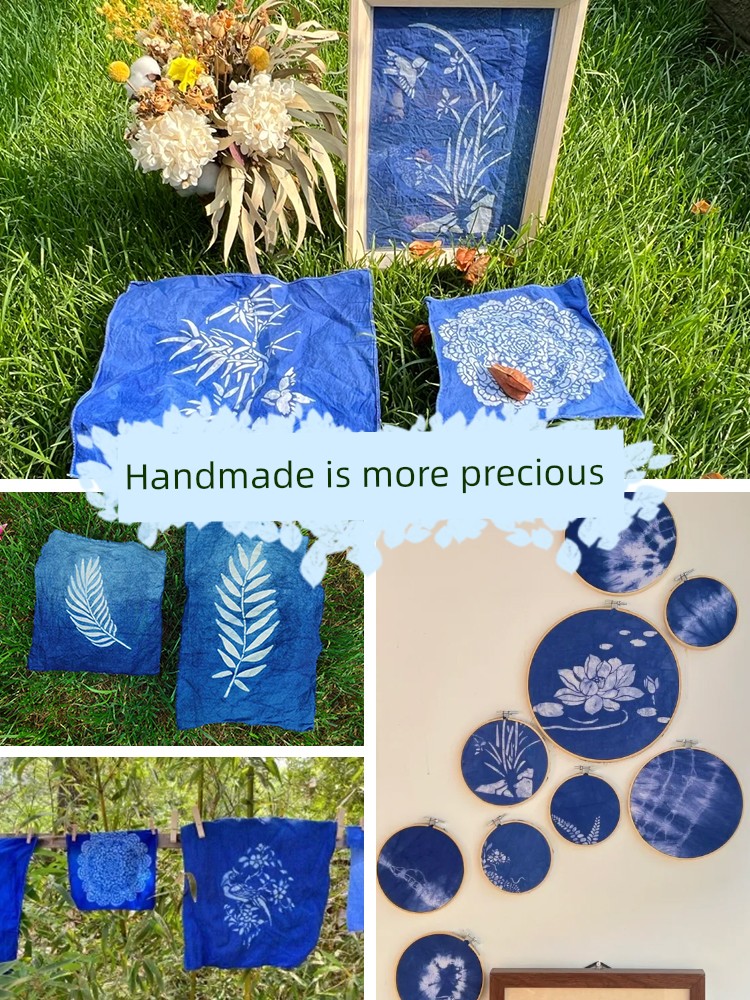 Stencil for Hollow-Out Dyeing, Blue Dyeing, Tie-Dyeing, Plant Dyeing, Batik, Handmade DIY Indigo Dyeing Material Kit
