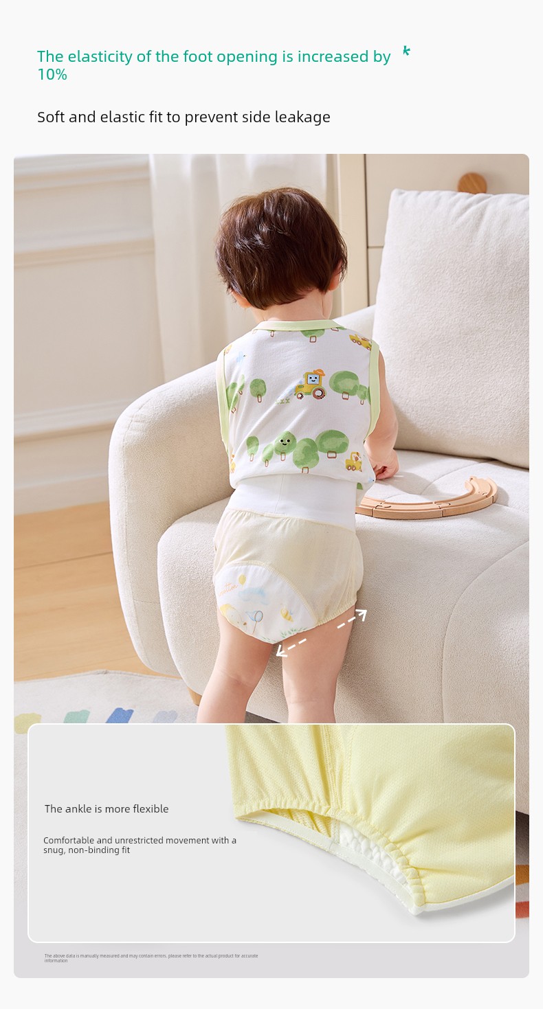 Purcotton Toilet Training Pants Male and Female Baby Kids Diaper Baby Underwear Washable Ring Baby Diapers Handy Gadget — 15