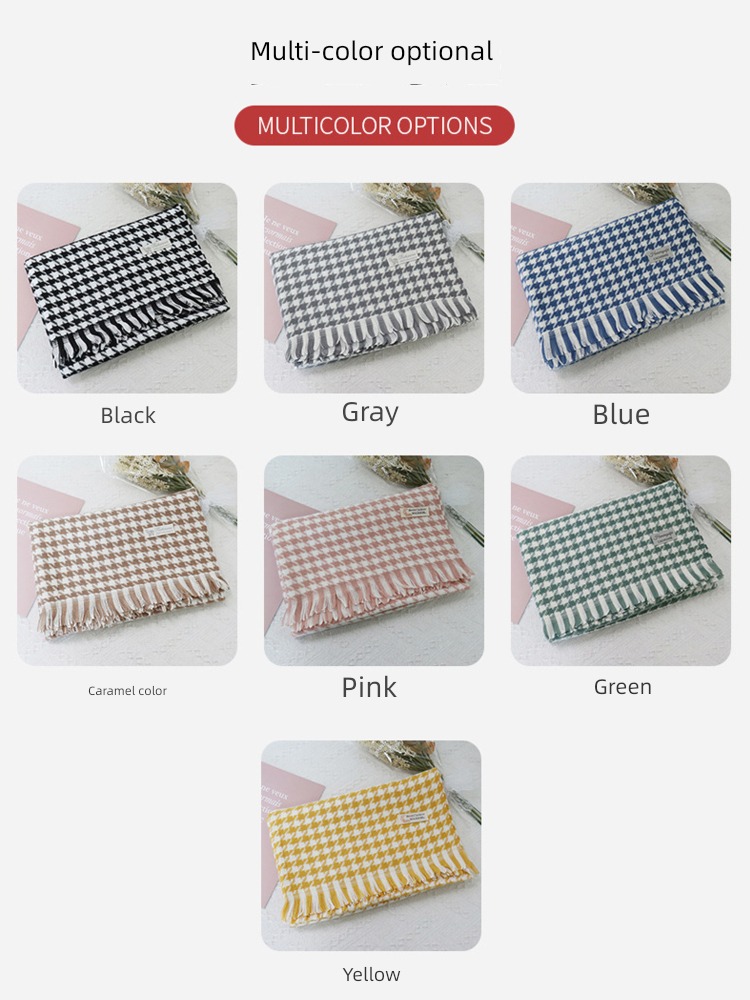 plover ins girl student Autumn and winter Korean version lattice scarf