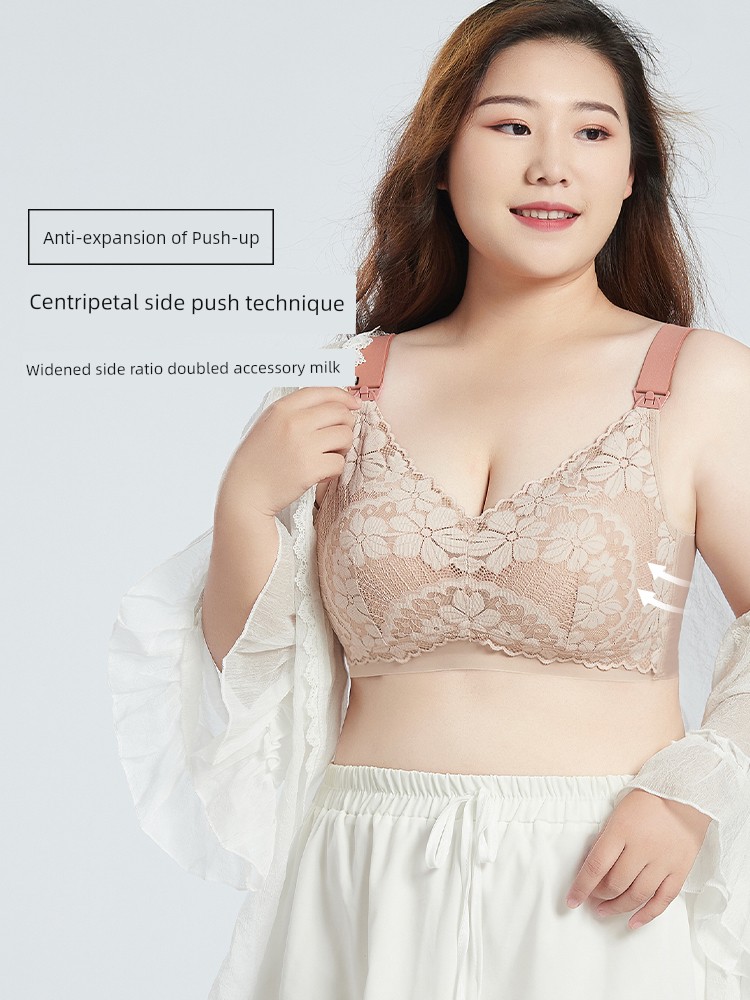 Clearance Sale Nursing Bras, Large Size, for Big Busts, Summer Thin Style, Postpartum Breastfeeding, Anti-Sagging, Pregnancy Nursing Bra — 3