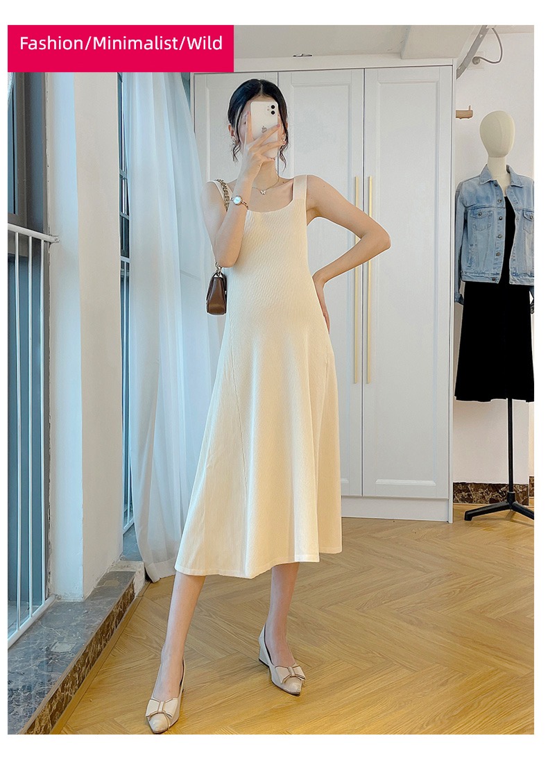 Show thin High waist A word have more cash than can be accounted for Over the knee Vest skirt pregnant woman