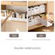Lazy corner cabinet storage box kitchen supplies sorting box debris storage basket under sink desktop storage box set
