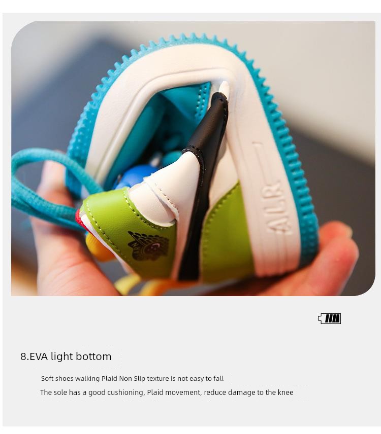 Abc Girls' M&M Sneakers Genuine Leather Children's Shoes 2026 Spring and Autumn Models Boys' High-Top Sports Shoes Elementary School Students' Sneakers — 4