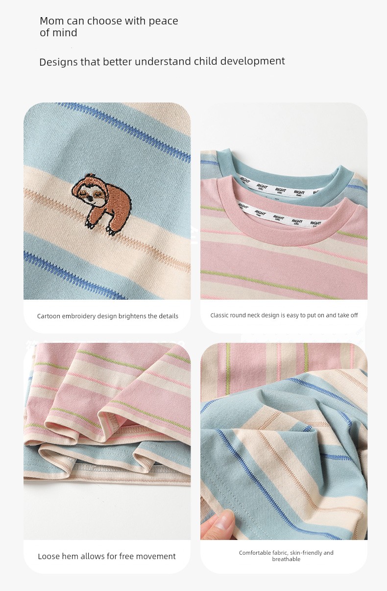 Boys' Pure Cotton Short-Sleeved T-Shirt Summer Thin Half-Sleeved 2026 New Style Children's Clothing Summer Stylish Top for Kids and Babies — 10