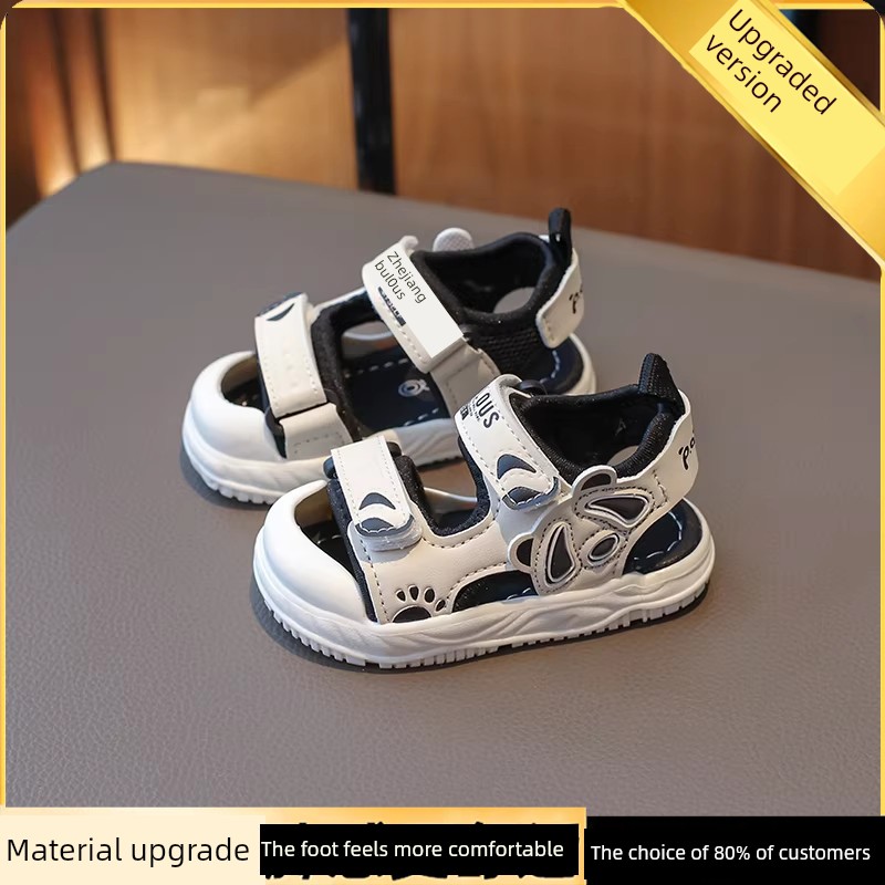 Baby Boy Sandals Summer New Style 0-1-2 Years Old 3-Year-Old Infant Soft-Soled Walking Shoes Children's Closed-Toe Non-Slip Beach Shoes Trendy — 2