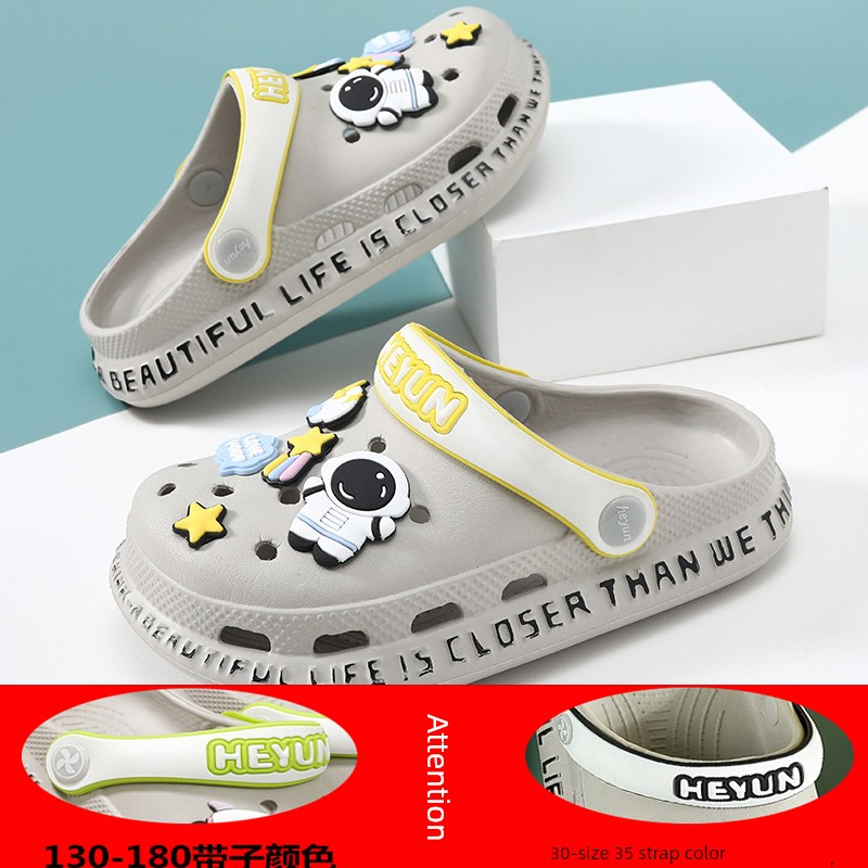 Boys Sandals Children's Hole Shoes Outdoor Non-Slip Bear Girls' Slippers Child Baby Closed Toe Summer Children's — 1