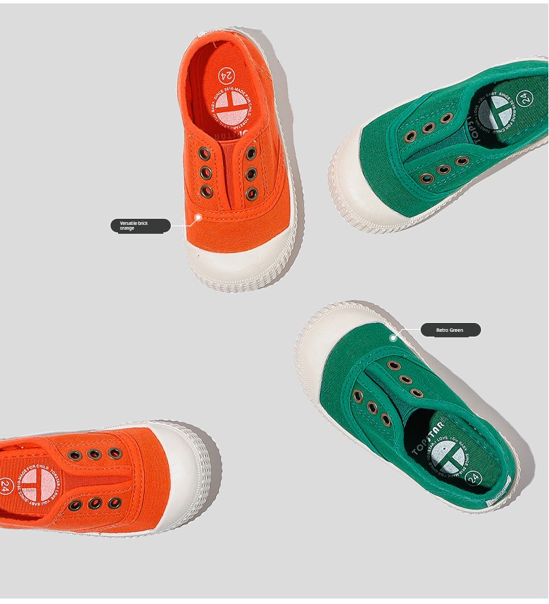 Topstar Kidsren's Canvas Shoes, Boys' Indoor Shoes, Girls' Soft-Soled Cloth Shoes, Kindergarten White Shoes, Baby Shoes — 9