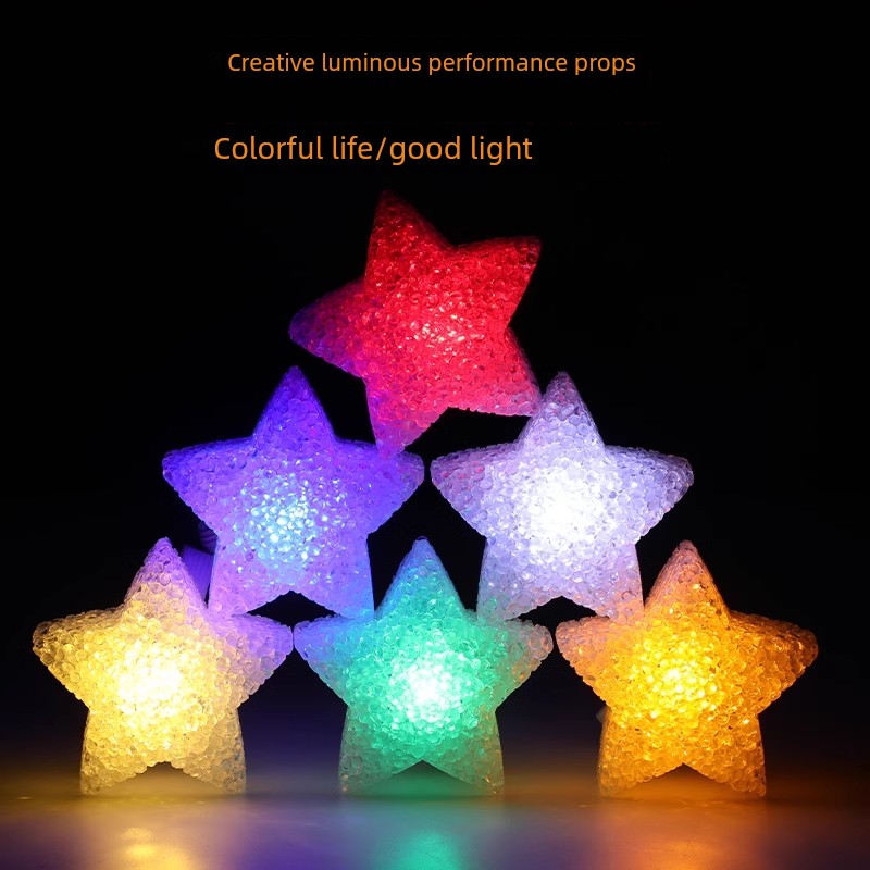 Star Light Wrist Hand-Held Luminous Small Five-Pointed Star Kindergarten Dance Performance Chorus Stage Performance Props Support