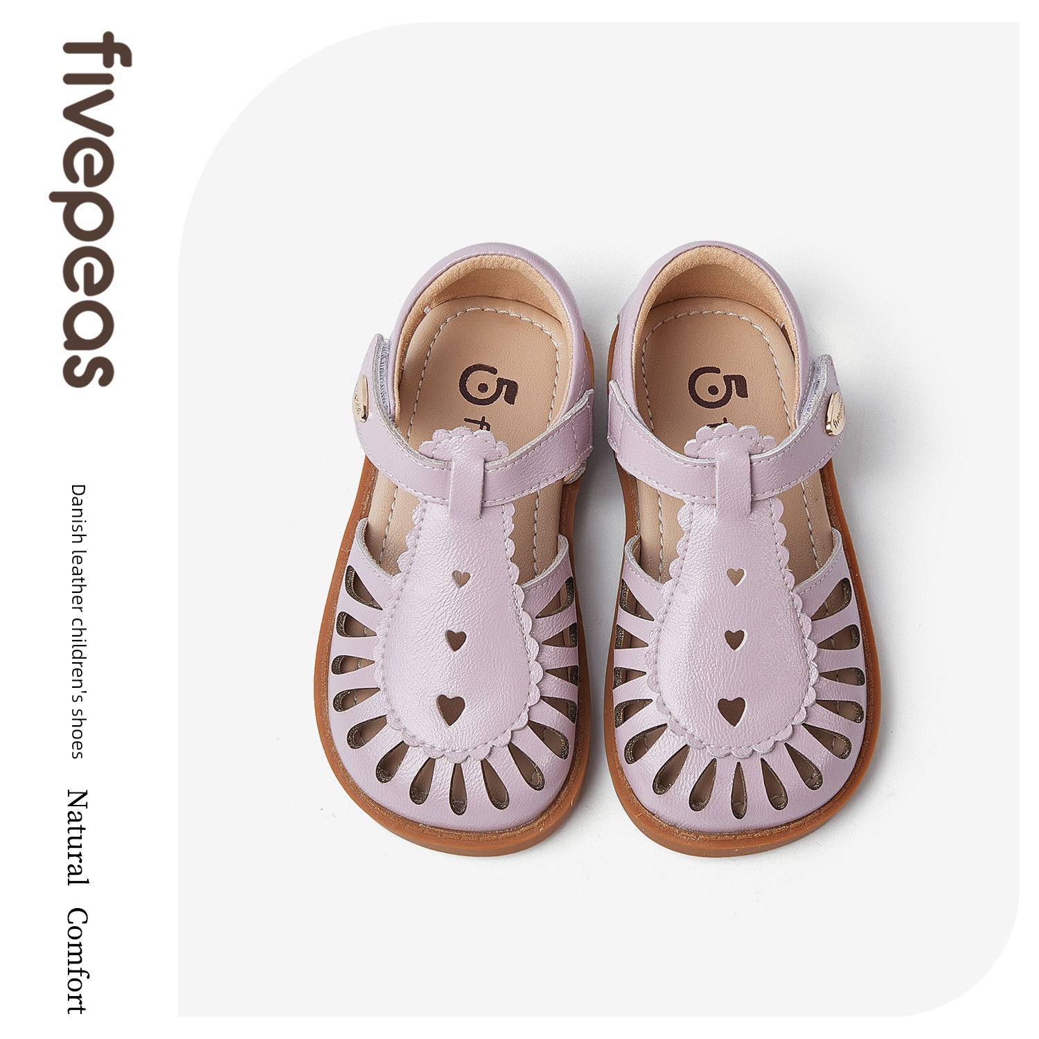 Fivepeas Cowhide Summer Lolita Children's Sandals — 5