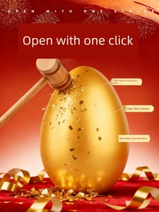 Event Props for Breaking Big Golden Eggs, Wholesale Whole Box, Opening Ceremony Lottery Props, Display Stand, Lucky Blin