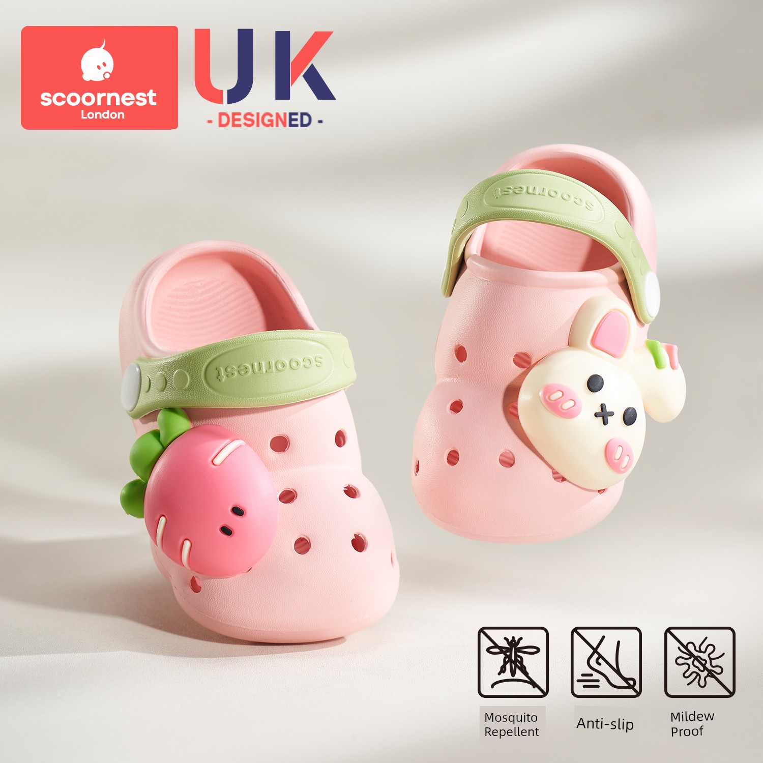 Kechao Children's Baby Clogs for Boys and Girls, Summer Closed-Toe Sandals, Indoor Bath Slippers, Non-Slip for Infants and Toddlers — 8