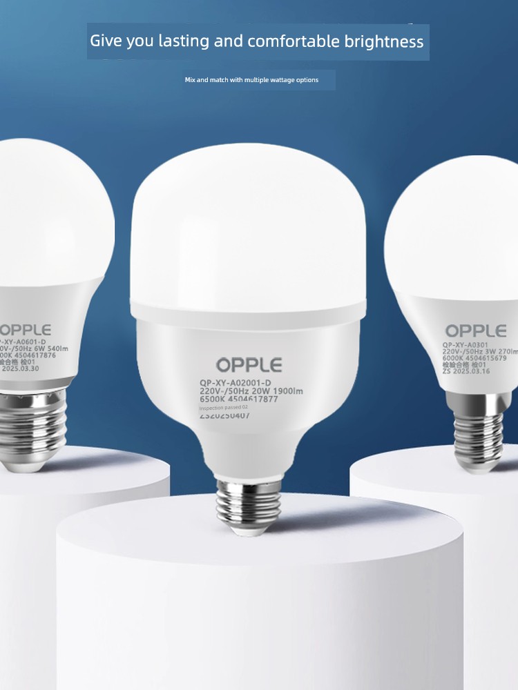 Op Lighting Led Light Bulb E27/E14 Size Screw Base Super Bright Household Energy-Saving Lamp Spiral Warm White Light Bulb
