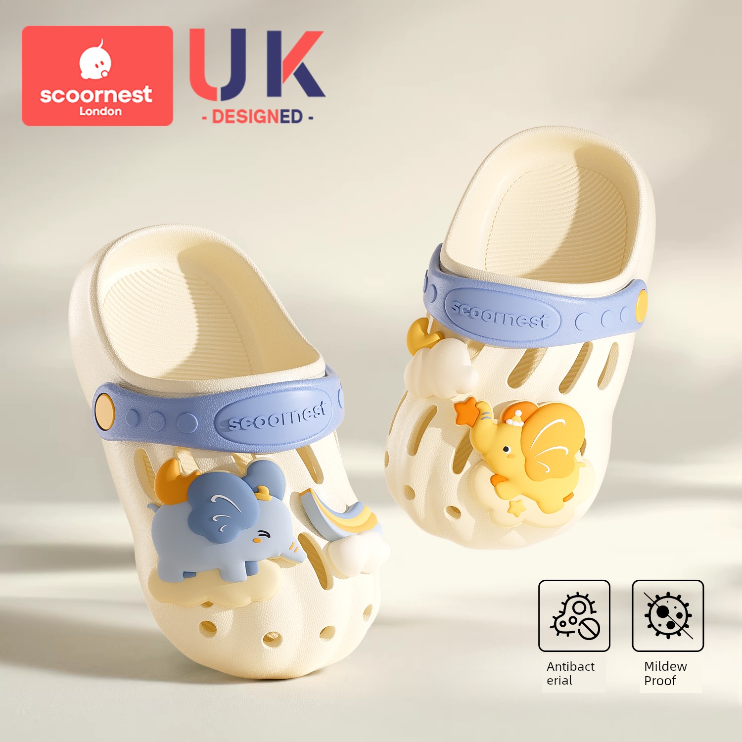 Kechao Children's Clogs for Boys and Girls, Summer Closed-Toe Sandals for Babies, Non-Slip Indoor Bath Slippers for Infants and Toddlers — 7
