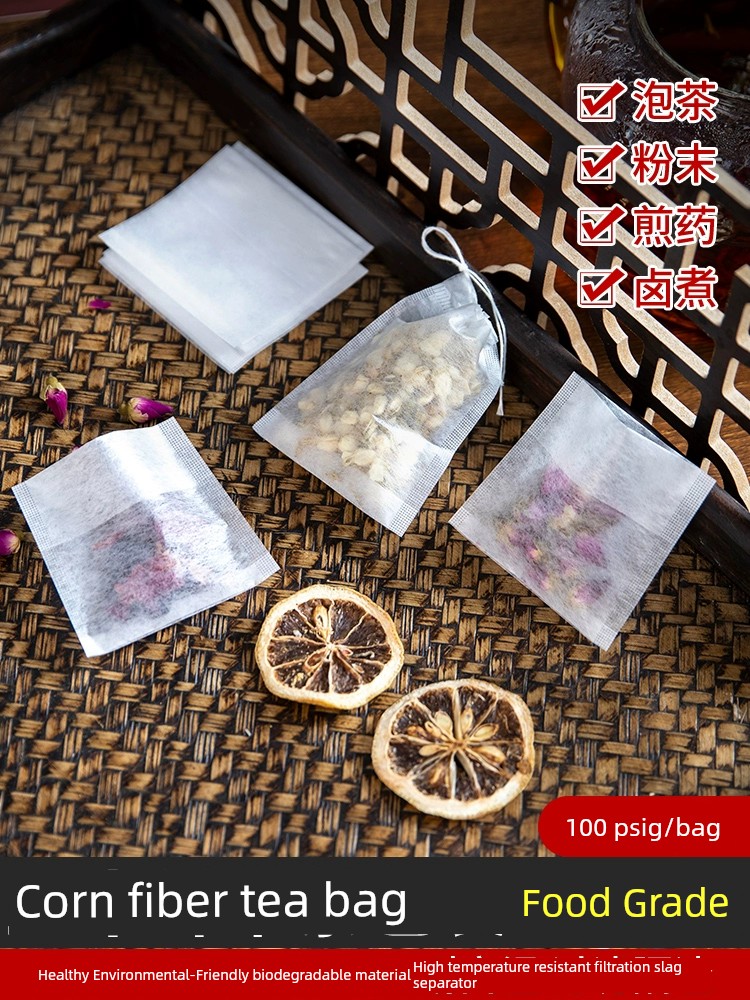 Corn Fiber Disposable Food Grade Tea Bags