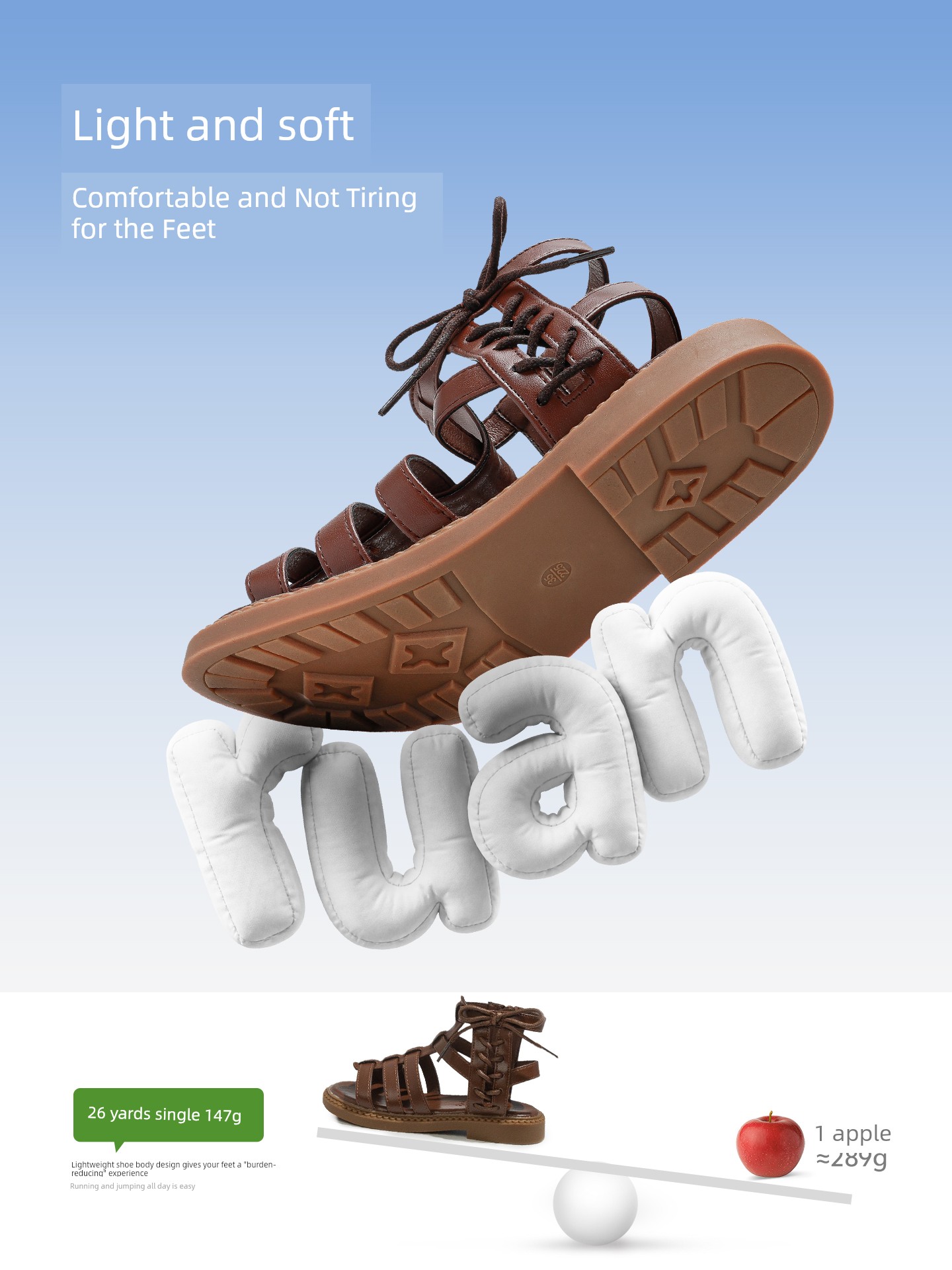 Girls' Sandals, Kidsren's Roman Shoes, 2026 New Models, Soft-Soled Shoes for Middle and Large Kidsren, Summer Shoes for Girls, Summer Shoes for Girls — 3