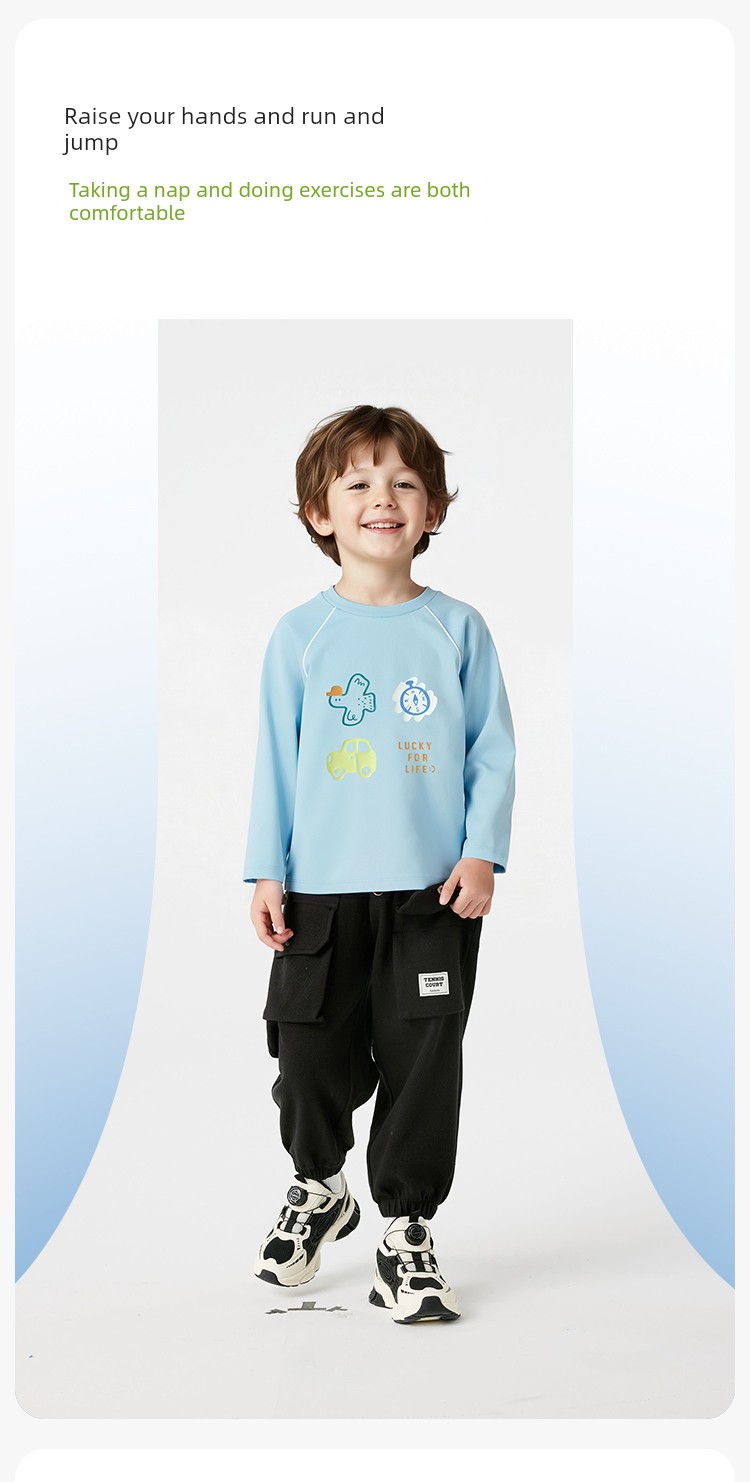 Balabala Children's Clothing Boys' Long-Sleeve T-Shirt Children's Top Baby Undershirt 2026 Autumn Collection Raglan Sleeves — 11