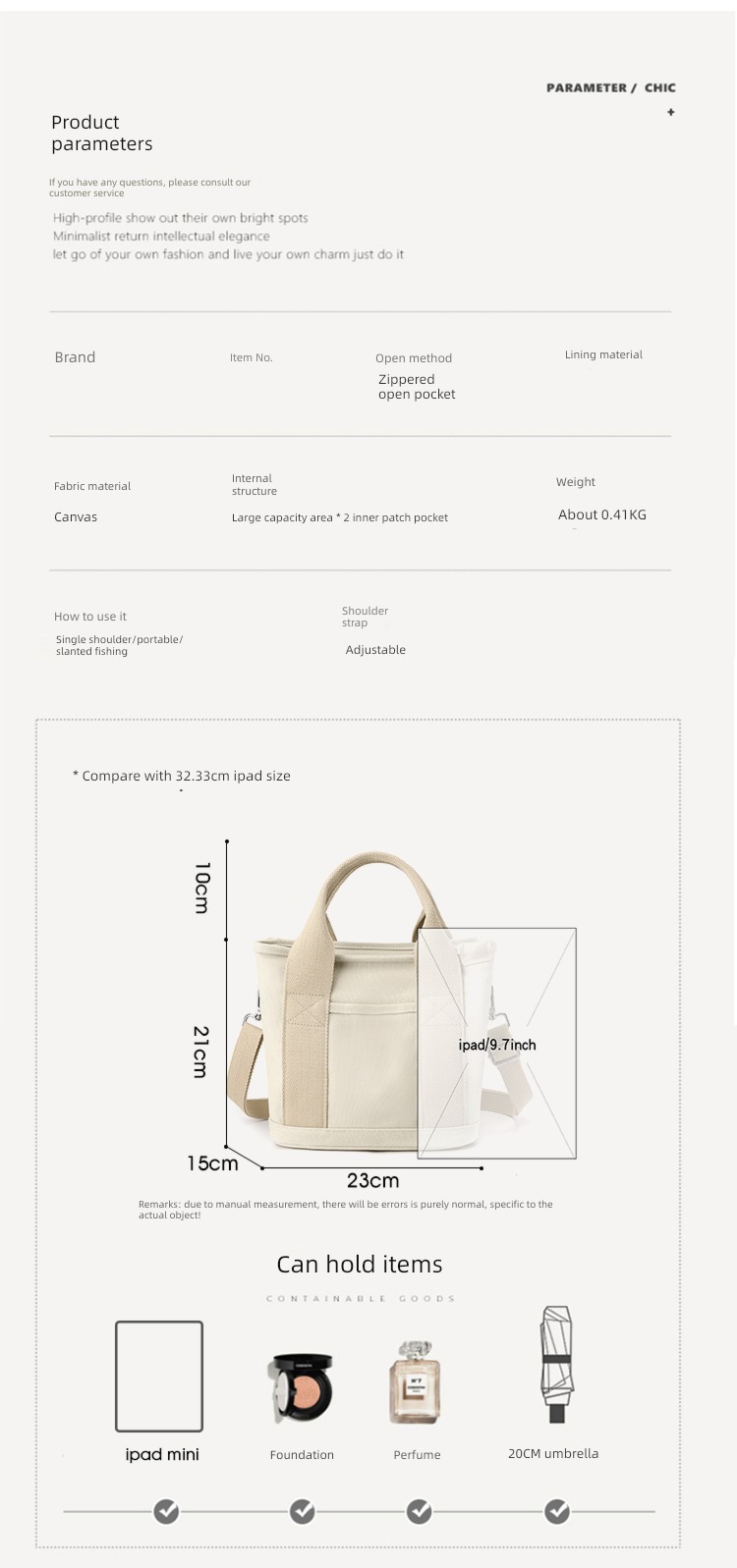 Japan numerous layers Lunch bag attend class;class begins Canvas bag