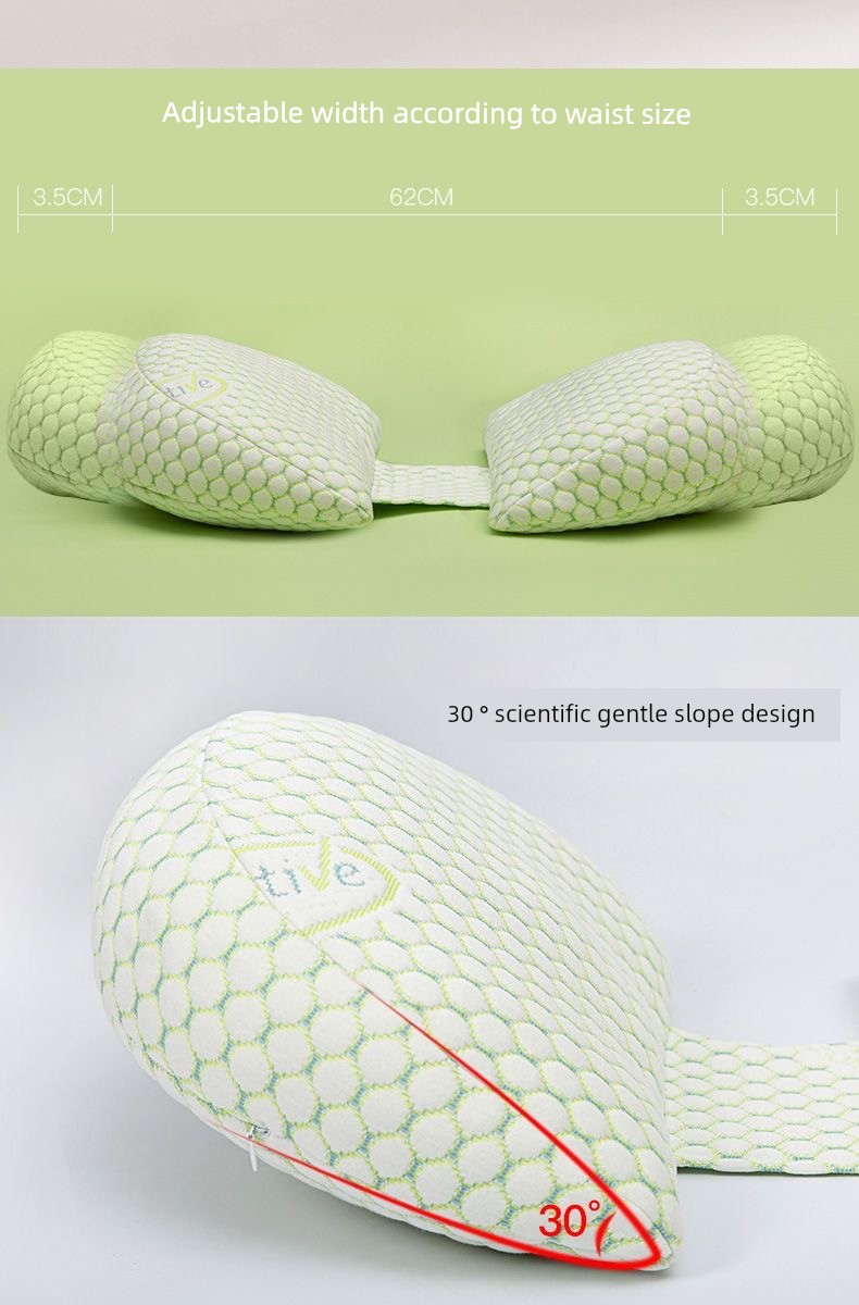 Summer Cool Removable and Washable Pregnancy Pillow Refreshing Non-Stick Pregnant Women Side Sleeping Belly Support Waist Cushion Sleep during Pregnancy — 8