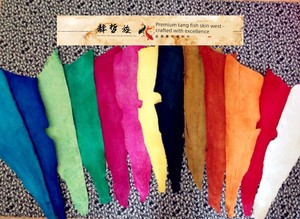 Herge Ethnic Group Fish Skin Paintings, Salmon Skin, Mahi-Mahi Skin, Grass Carp Skin, Fish Skin Leather DIY Crafts