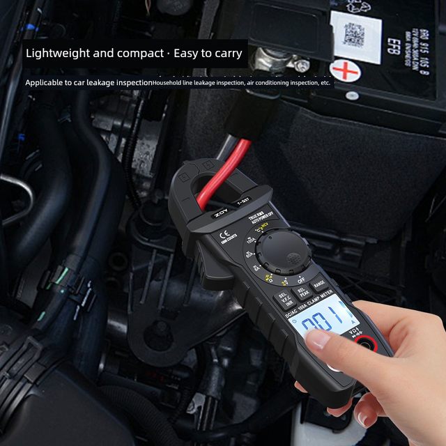 Zhongyi ZT-QS7 small current digital clamp multimeter true RV AC and DC ammeter intelligent anti-burn