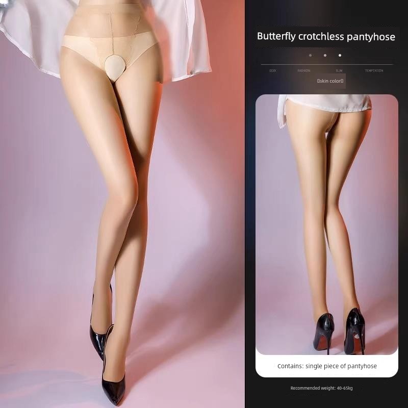 Black Silk Sexy Restraint-Style 2026 New Thin Anti-Snag Open-Crotch Erotic Maternity Stockings for Women That Don'T Slip down — 4