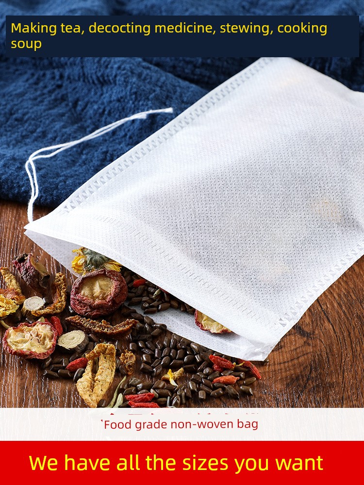 Tea Bags Disposable Food Grade Non-Woven Fabric Bag Filter Bag Decoction Traditional Chinese Medicine Bag Seasoning Bag Plastic Package Gauze Bag