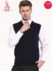 Phoenix Wool Sweater Vest 2024 Men's 100 Pure Wool Thick Vest Solid Color V-neck Pullover Vest Vest Vest Vest