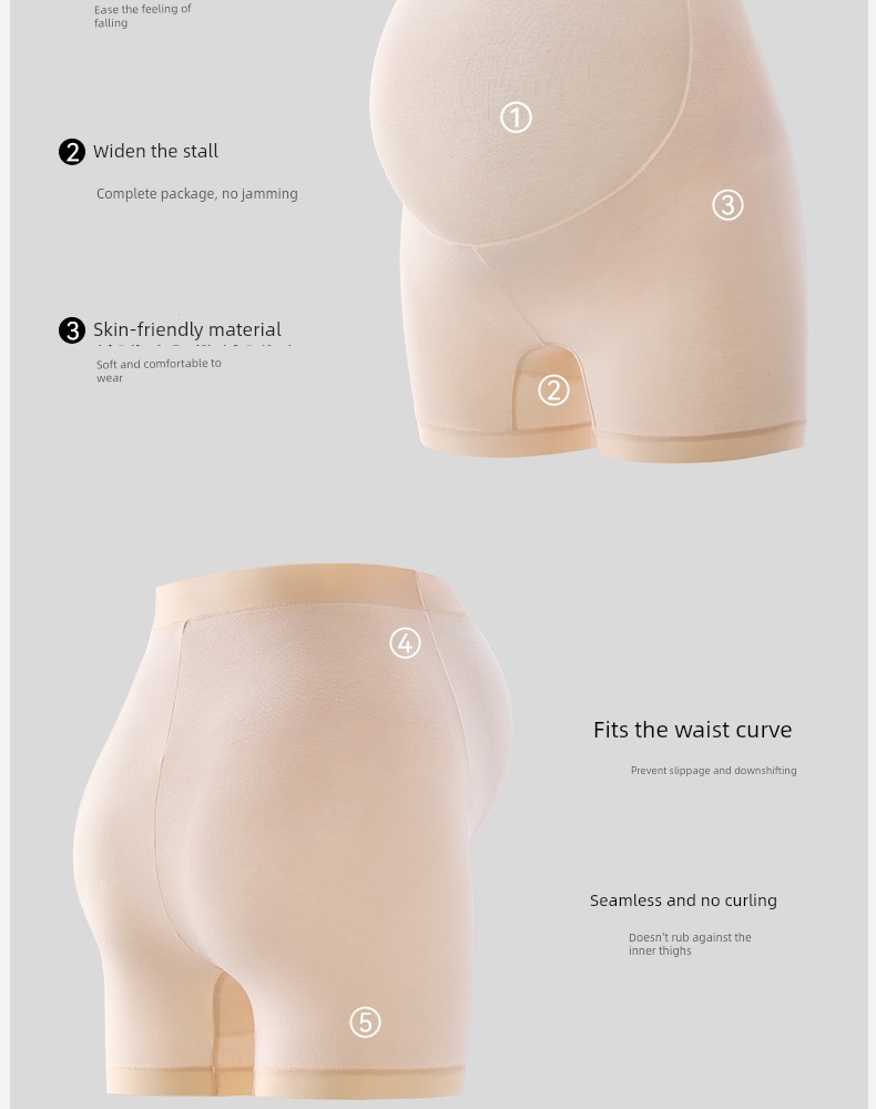 October Crystal Small Milk Leather Maternity Safety Pants, Anti-Exposure, Can Be Worn Outside, Loose-Fitting Leggings for Pregnancy, Thin Summer Style — 18