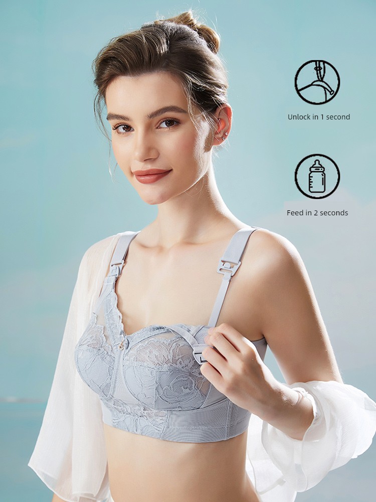 Plus-Size Nursing Bra, Ultra-Thin Full-Cup, Minimizer Maternity Bra, Anti-Sagging for Large Breasts, Postpartum Breastfeeding Bra — 2